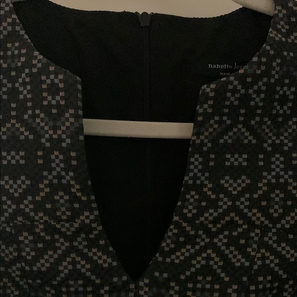 BNWOT Elegant Black and Gray Patterned Dress By Nanette Lepore - Picture 3 of 14